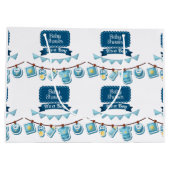 男の子のベビーシャワー 大きなギフトバッグ ラージペーパーバッグ (裏面)