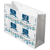 男の子のベビーシャワー 大きなギフトバッグ ラージペーパーバッグ (正面アングル)