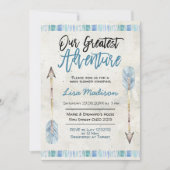 男の子のベビーシャワー　最高の冒険の招待状 招待状 (正面)