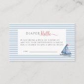 男の子のベビーシャワー 海上 おむつくじ エンクロージャーカード (正面)