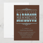 男の子のベビーシャワーBBQの招待状 招待状 (正面/裏面)