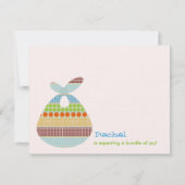 男の子のベビーシャワーBohoは束に点を打ちます 招待状 (正面)