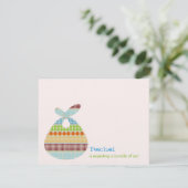 男の子のベビーシャワーBohoは束に点を打ちます 招待状 (スタンド正面)