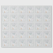 男の子のベビーゾウとバルーンウォーターの色 ラッピングペーパー (フラット)