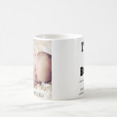 男の子のベビー写真誕生のお知らせ コーヒーマグカップ (中央)