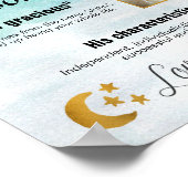 男の子のベビー名モダン写真の愛を月へ ポスター (角)