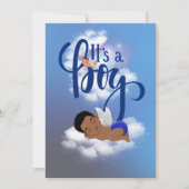 男の子のベビー告知カード 案内状 (正面)