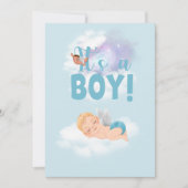男の子のベビー告知カード 案内状 (正面)