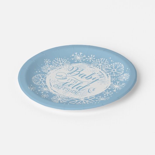 男の子のベビー外が寒い7インチ紙プレート ペーパープレート (アングル)