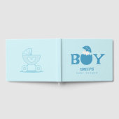 男の子のベビー性別の表示パーティー ゲストブック (全面)