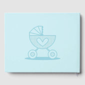 男の子のベビー性別の表示パーティー ゲストブック (裏面)