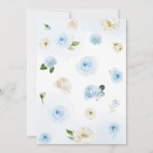 男の子のベビー開花ベビーシャワー 招待状 (裏面)