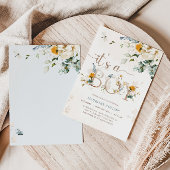 男の子のベビー開花、ワイルドフラワー、ガーデンベイビーシャワー 招待状