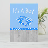 男の子のベビー 案内状 (スタンド正面)