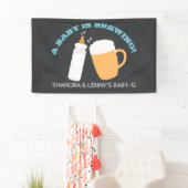 男の子のベビー-Qベビーは醸造のカスタムバナー 横断幕 (インサイチュ)