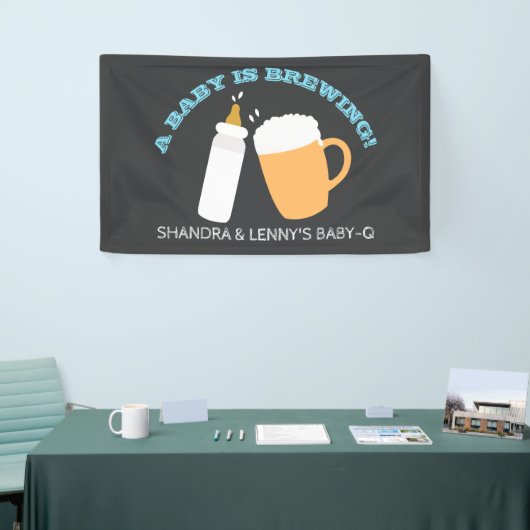男の子のベビー-Qベビーは醸造のカスタムバナー 横断幕 (トレードショー)