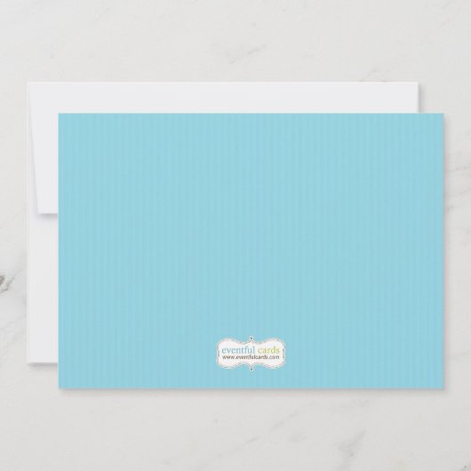 男の子のモダンカップルベビーシャワー招待状 招待状 (裏面)