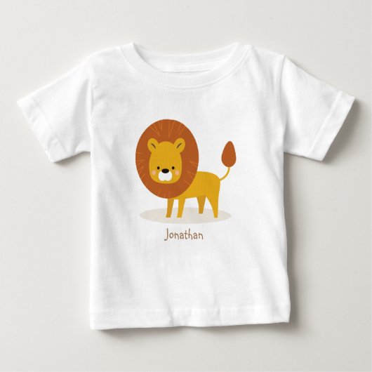 男の子のライオンのベビーシャツ ベビーTシャツ (正面)