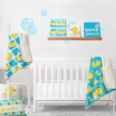 男の子のラバパーソナライズされたダック クッション