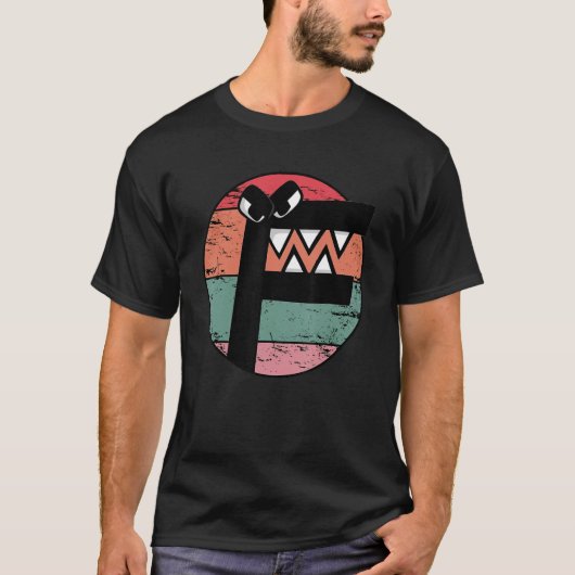 男の子のヴィルのための衣装のレトロの日の入りアルファベットの伝承 Tシャツ (正面)