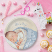 男の子のヴィンテージベビーシャワー ペーパープレート (パーティー)