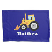 男の子の一流の枕箱が付いているパーソナライズなおもちゃのトラック 枕カバー (正面)