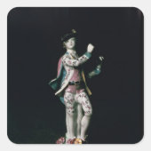 男の子の三角形遊の縦横の姿 スクエアシール (正面)