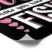 男の子の上に移動この女の子に魚の方法を見せさせる ポスター (角)