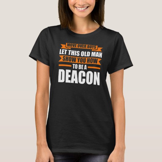 男の子の上を移動このディーコンのdeaconsを許可 tシャツ (正面)