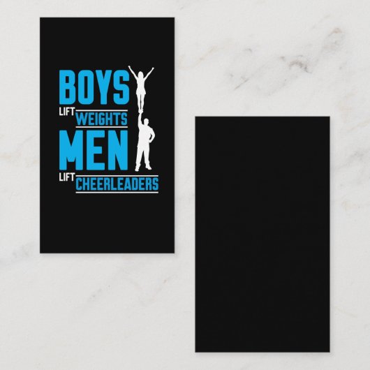 男の子の上昇の重量の人の上昇のチアリーダー 名刺 (正面/裏面)