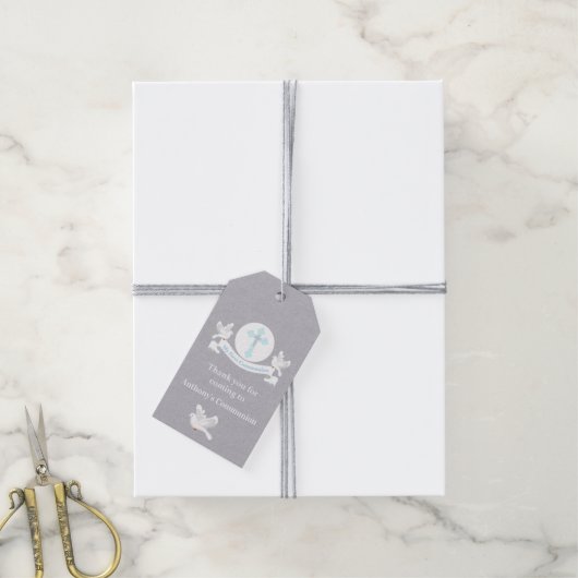 男の子の交来交ラベル ギフトタグ (より糸付き)