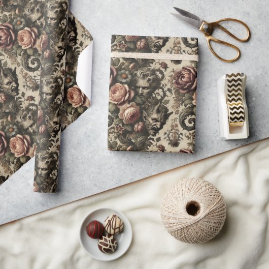 男🩸の子の仕事 – ゴシックビクトリアン ラッピングペーパー (クラフト)