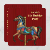 男の子の任意の数の誕生日パーティー 招待状 (正面/裏面)