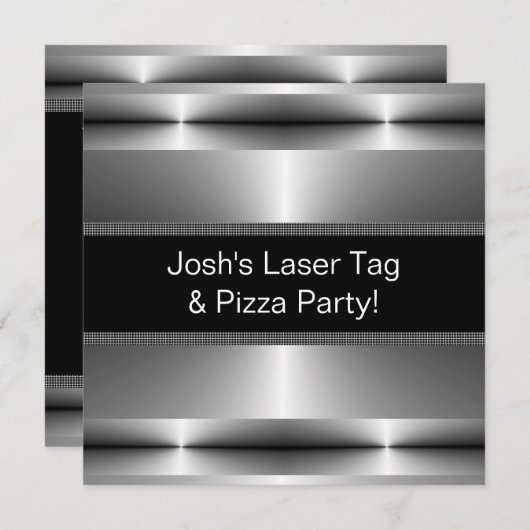 男の子の任意の数の誕生日パーティー 招待状 (正面/裏面)