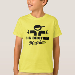 男の子の兄弟姉妹のためのパーソナライズなお兄さんのTシャツ Tシャツ