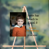 男の子の写真の名前の日付で5歳の誕生日ゲモダンーム アクリルサイン (ニュートラル)