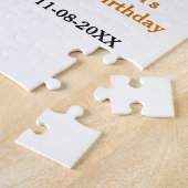 男の子の写真の名前の日付で5歳の誕生日ゲモダンーム ジグソーパズル (側面)