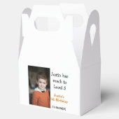 男の子の写真の名前の日付で5歳の誕生日ゲモダンーム フェイバーボックス (オープン)