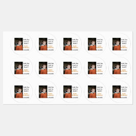 男の子の写真の名前の日付で5歳の誕生日ゲモダンーム ラベル