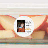 男の子の写真の名前の日付で5歳の誕生日ゲモダンーム ラベル (貼付)