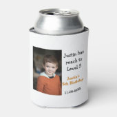 男の子の写真の名前の日付で5歳の誕生日ゲモダンーム 缶クーラー (缶正面)