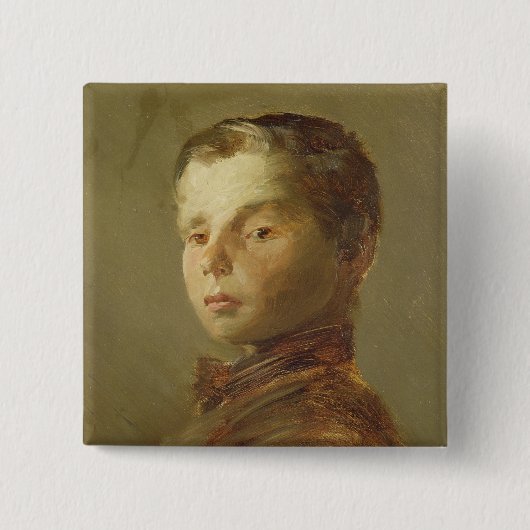 男の子の写真、1875年 缶バッジ (正面)