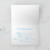 男の子の出産の告知です 招待状 (内部)