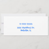 男の子の列車の誕生日の招待状 招待状 (裏面)