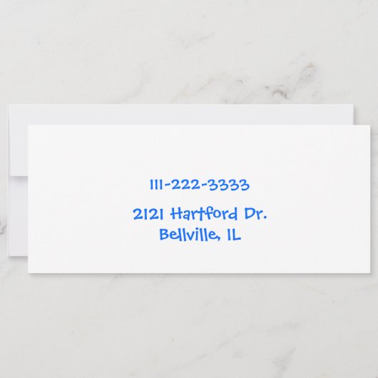 男の子の列車の誕生日の招待状 招待状 (裏面)