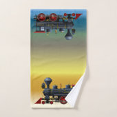 男の子の列車タオルセット バスタオルセット (ハンドタオル)