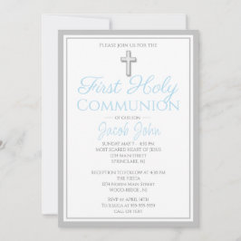 男の子の初めての聖体拝領にふさわしい招待状 招待状