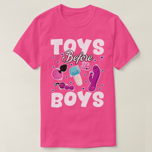 男の子の前のおもちおもしろいゃ、女の子が恥ずかしい Tシャツ (デザイン正面)