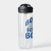 男の子の前の本の生意気なおもしろい読み取り漫画 ウォーターボトル (正面)