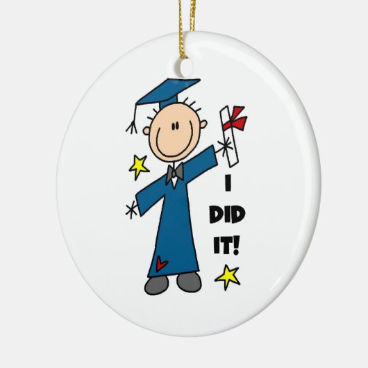 男の子の卒業生 セラミックオーナメント (左)